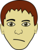 Upset Brown Haired Boy Clip Art